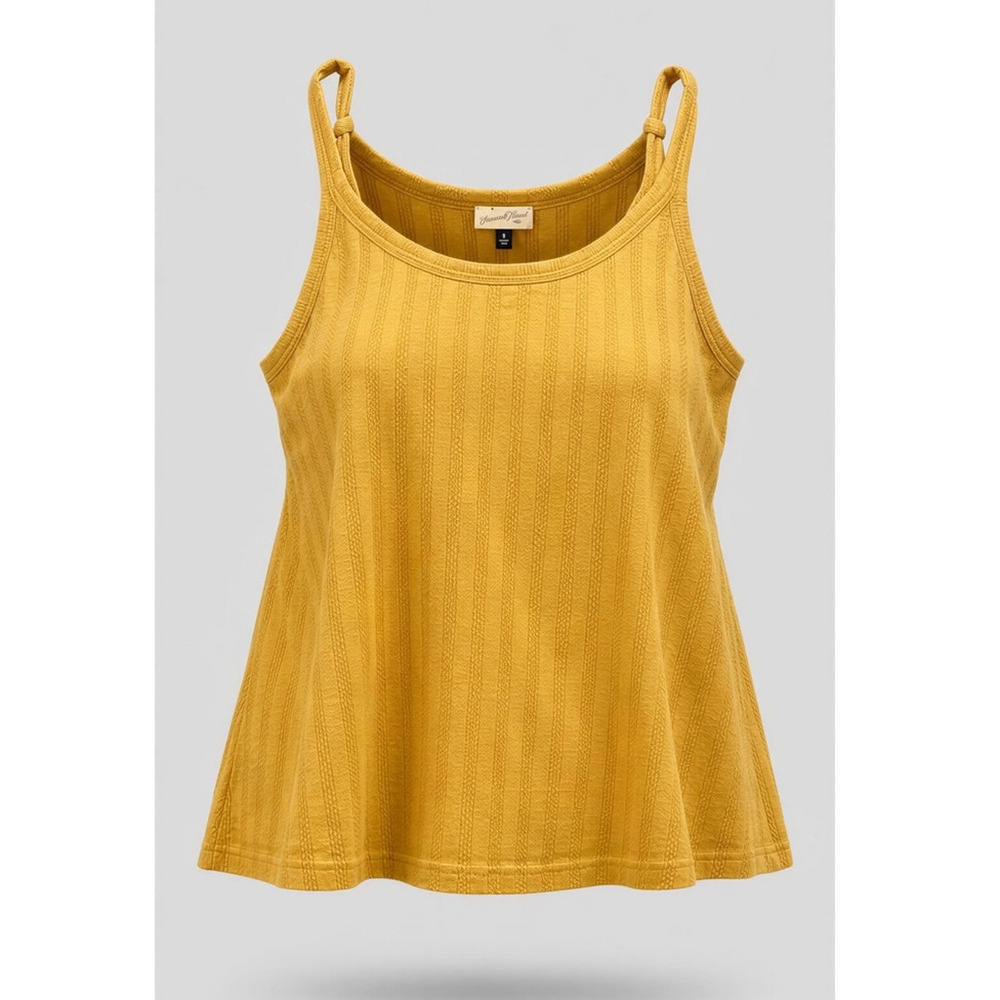 NWT Universal Thread Cami‎ Tank Top Womens 4XL Mustard Yellow Rib Knit Striped